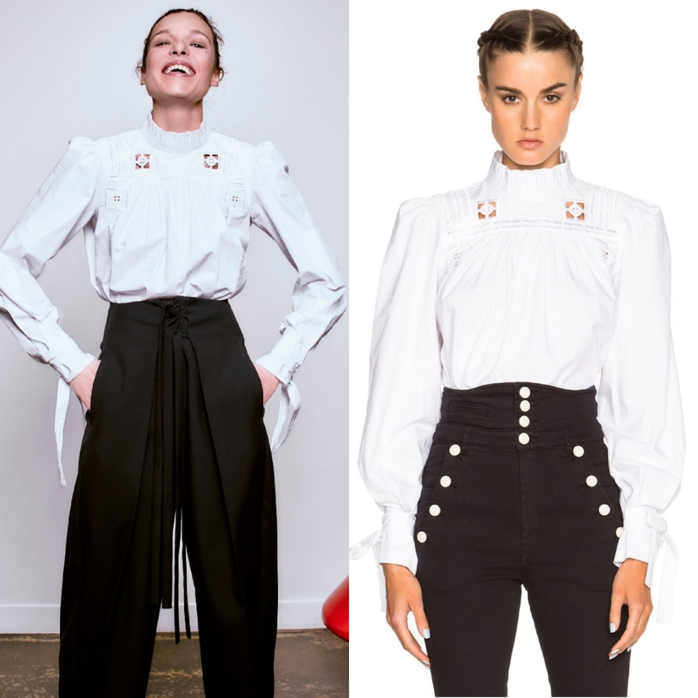 lsabel Marant Skara Neo Romantic Top White 34/XS